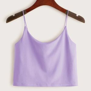 ROMWE purple crop cami size M